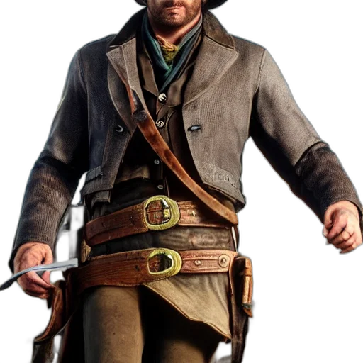 jacket, staff, hat, weapon transparent PNG cut-out
