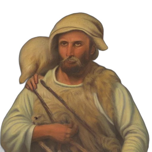 staff, hat, face, weapon transparent PNG cut-out