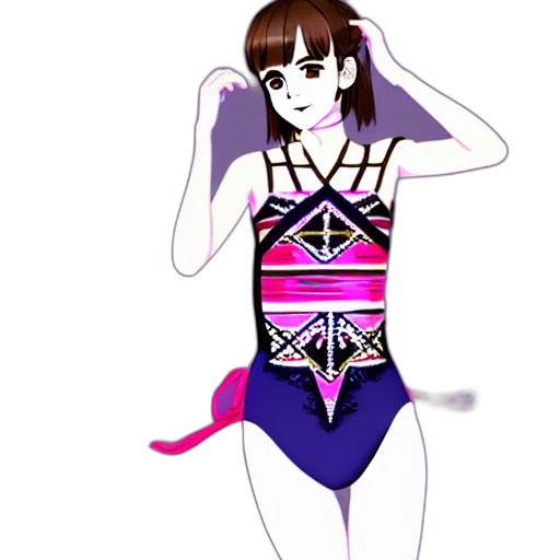 dress, vaporwave, pixel art, cartoon transparent PNG cut-out
