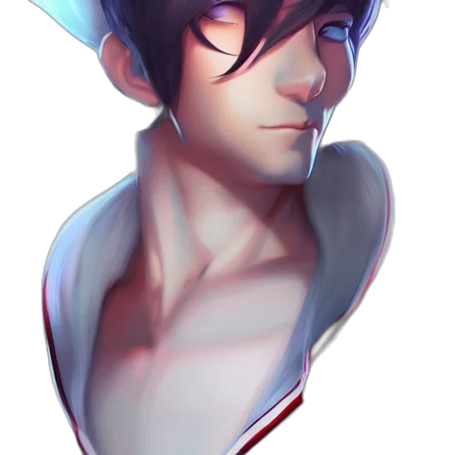 face, staff, watercolor, anime transparent PNG cut-out