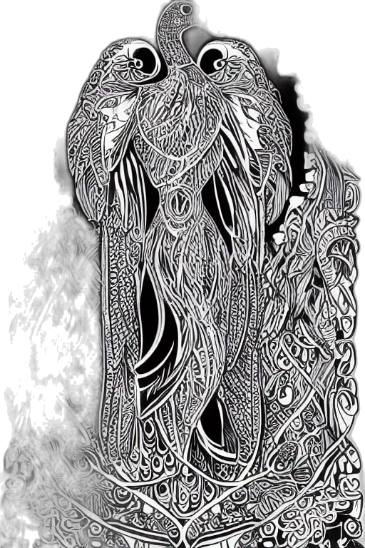 hair, mask, creature, dragon transparent PNG cut-out