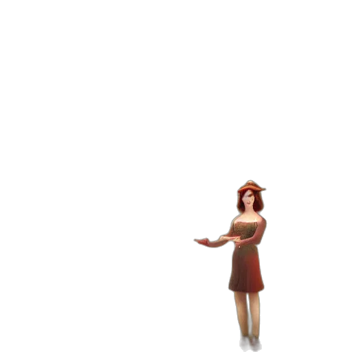 dress, staff, hat, creature transparent PNG cut-out