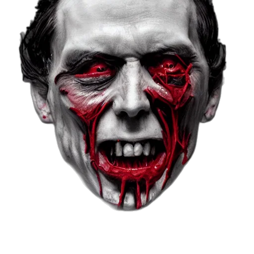 mask, face, creature, photorealistic transparent PNG cut-out