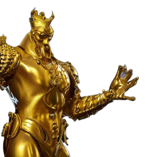 crown, 3d render, concept art, golden transparent PNG cut-out