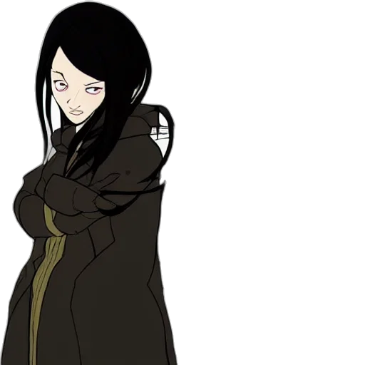 jacket, staff, anime, concept art transparent PNG cut-out