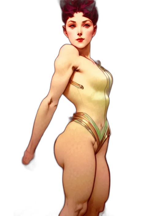 dress, staff, 3d render, concept art transparent PNG cut-out