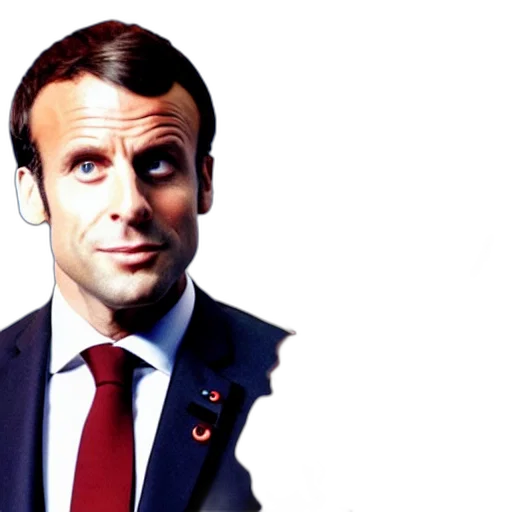 face, photorealistic, emmanuel, macron transparent PNG cut-out