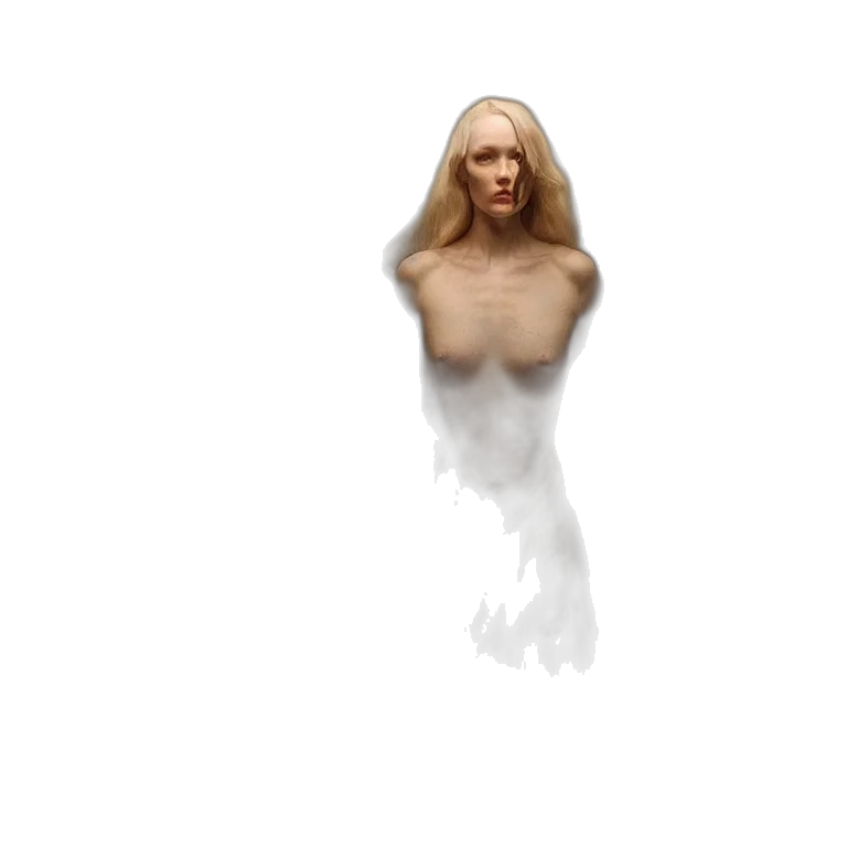 hair, creature, dress, face transparent PNG cut-out