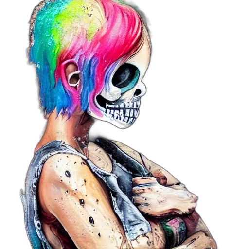 face, mask, jewelry, cyberpunk transparent PNG cut-out