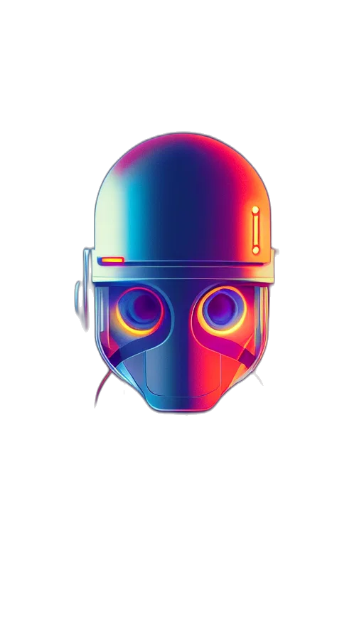 mask, robot, face, cyberpunk transparent PNG cut-out