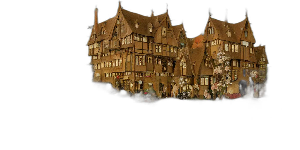 building, concept art, fantasy art, watercolor transparent PNG cut-out
