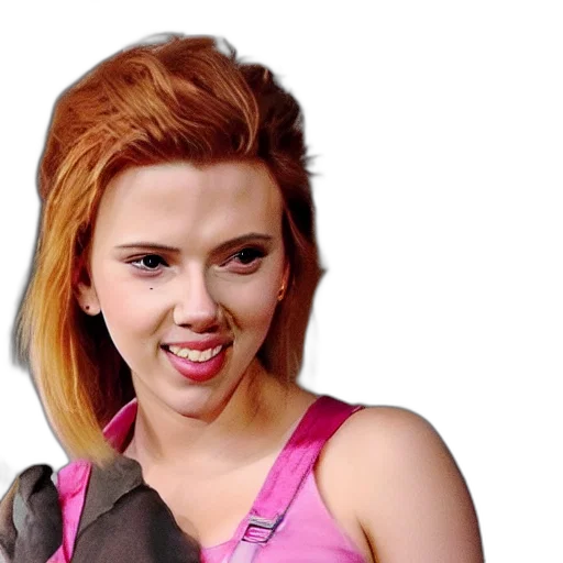 photorealistic, cartoon, scarlett, johansson transparent PNG cut-out