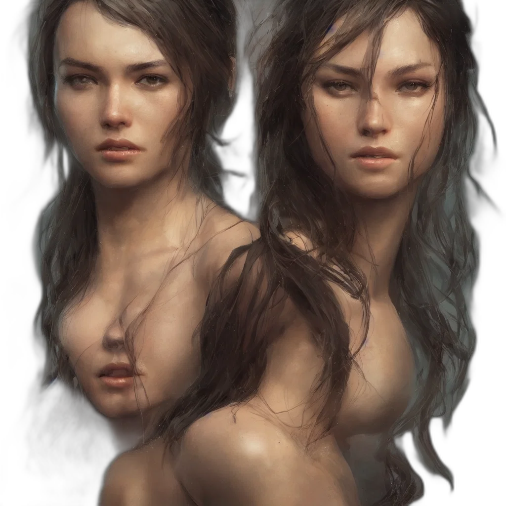 face, hair, fantasy art, concept art transparent PNG cut-out