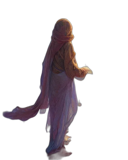 dress, staff, concept art, fantasy art transparent PNG cut-out