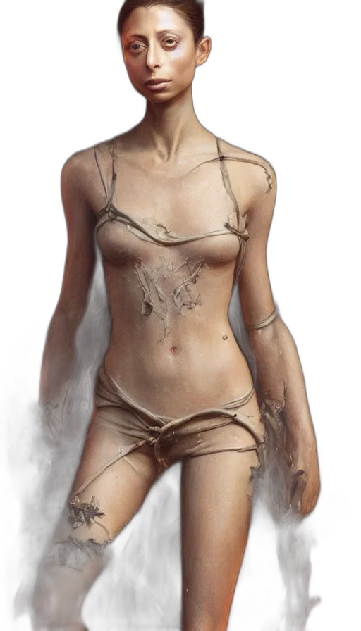 dress, jewelry, mask, concept art transparent PNG cut-out