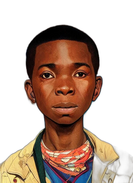 face, photorealistic, concept art, oil painting transparent PNG cut-out