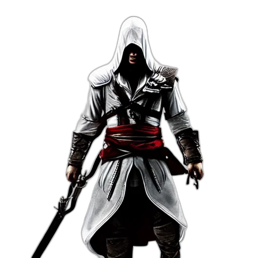 sword, jacket, weapon, mask transparent PNG cut-out