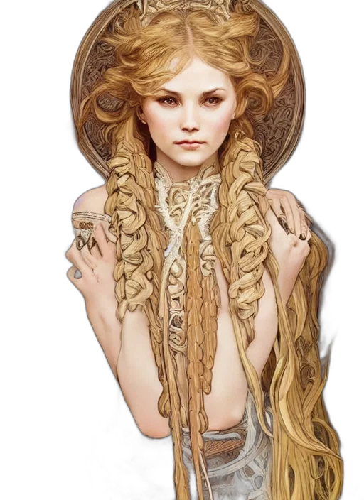 hair, crown, dress, jewelry transparent PNG cut-out