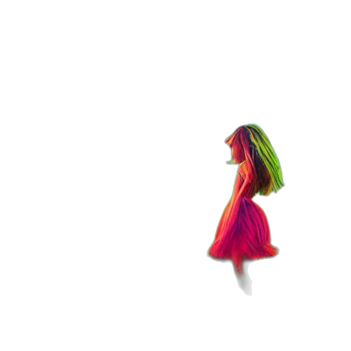 hair, dress, creature, robot transparent PNG cut-out