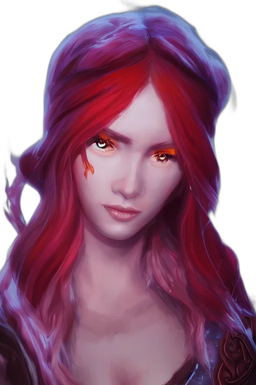 face, fantasy art, concept art, photorealistic transparent PNG cut-out