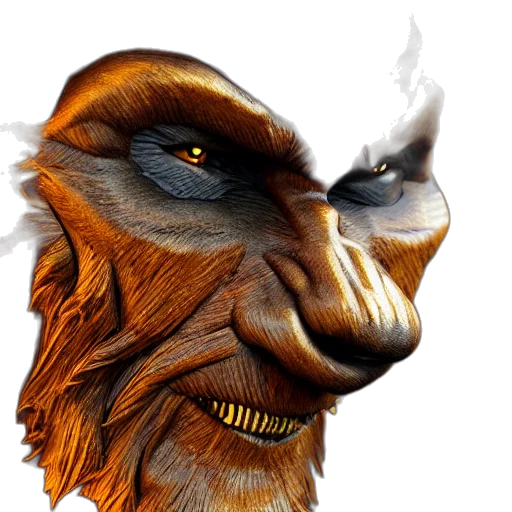 face, mask, dragon, staff transparent PNG cut-out