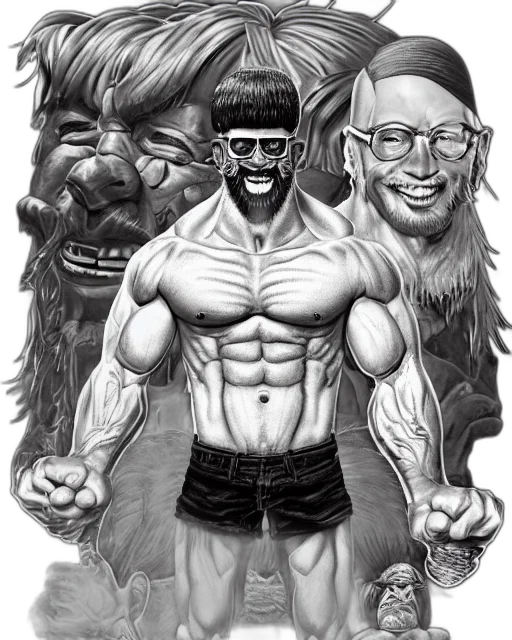 comic book art, cartoon, pencil sketch, fantasy art transparent PNG cut-out