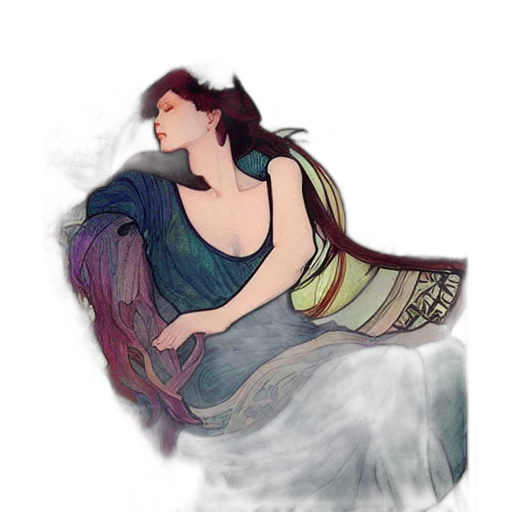 dress, watercolor, fantasy art, concept art transparent PNG cut-out