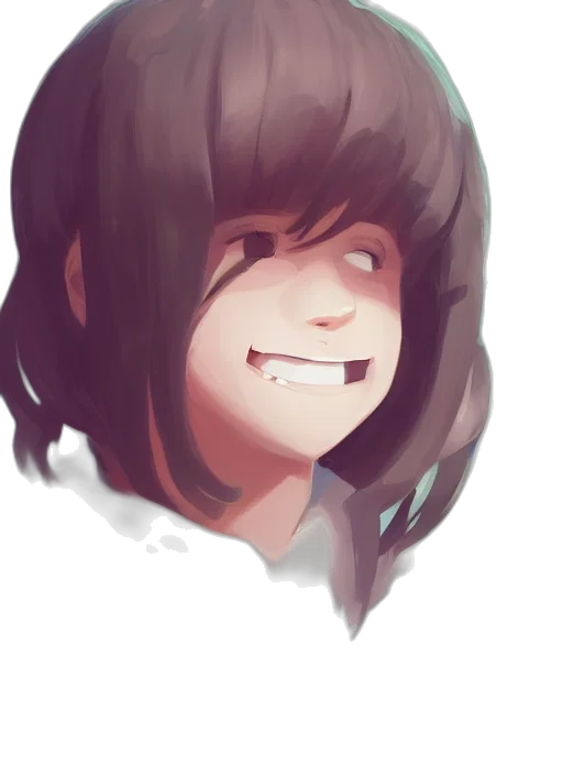 face, creature, robot, hair transparent PNG cut-out