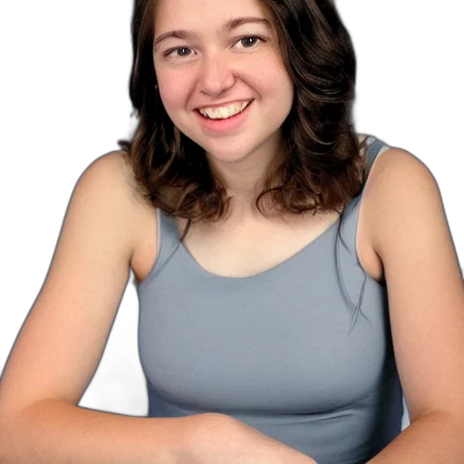 dress, hair, face, staff transparent PNG cut-out