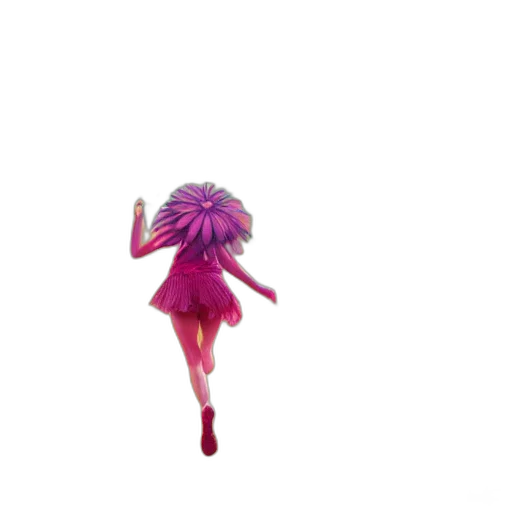 hair, flower, dress, creature transparent PNG cut-out