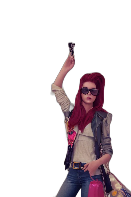 jacket, weapon, staff, 3d render transparent PNG cut-out