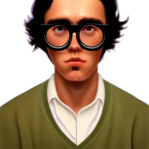 face, staff, photorealistic, cartoon transparent PNG cut-out