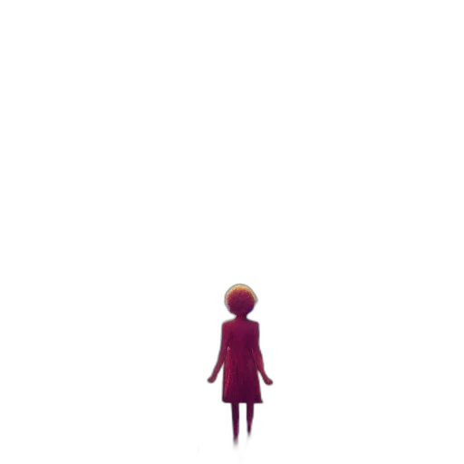 dress, robot, creature, staff transparent PNG cut-out