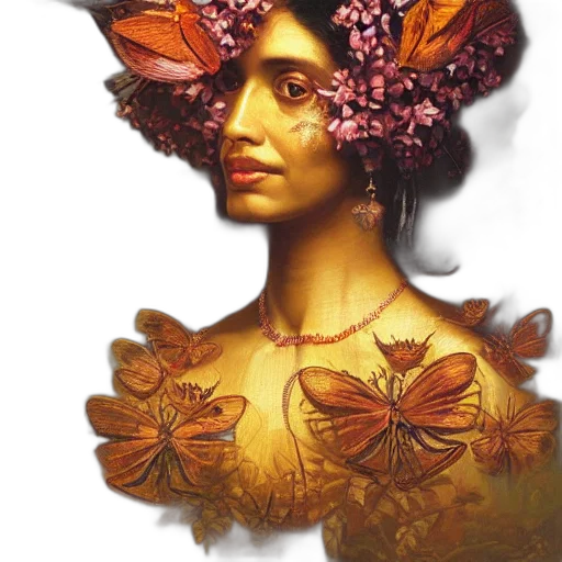 crown, flower, mask, face transparent PNG cut-out
