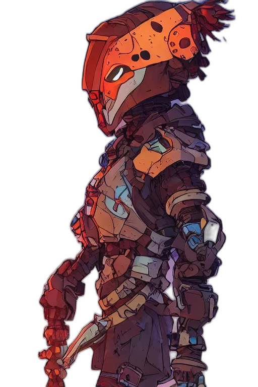 mask, robot, jacket, weapon transparent PNG cut-out