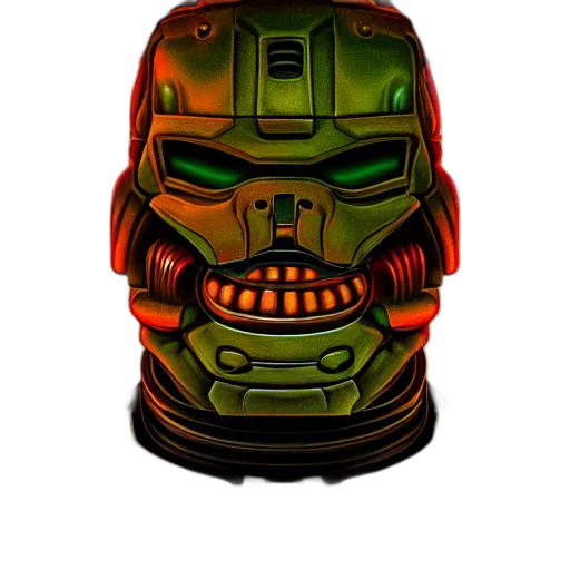 mask, robot, face, 3d render transparent PNG cut-out