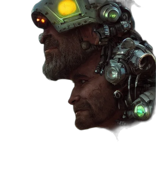 face, robot, mask, crown transparent PNG cut-out