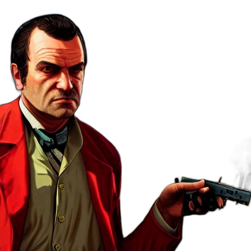 jacket, weapon, staff, comic book art transparent PNG cut-out