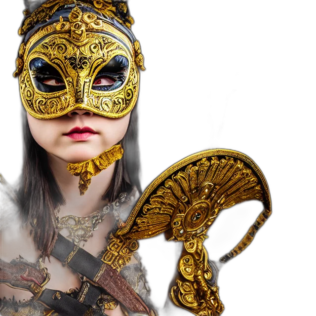 mask, dragon, jewelry, fantasy art transparent PNG cut-out