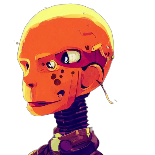 robot, mask, face, concept art transparent PNG cut-out