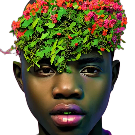 crown, face, hat, flower transparent PNG cut-out