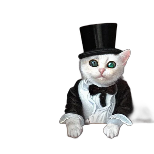 staff, hat, animal, 3d render transparent PNG cut-out