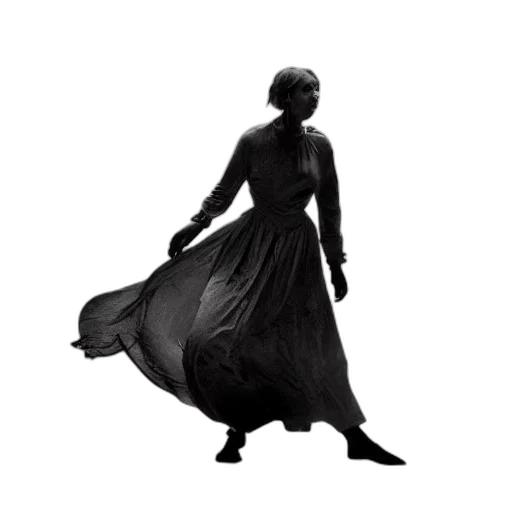 dress, umbrella, staff, shoes transparent PNG cut-out