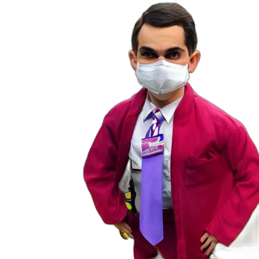 mask, 3d render, ben, shapiro transparent PNG cut-out
