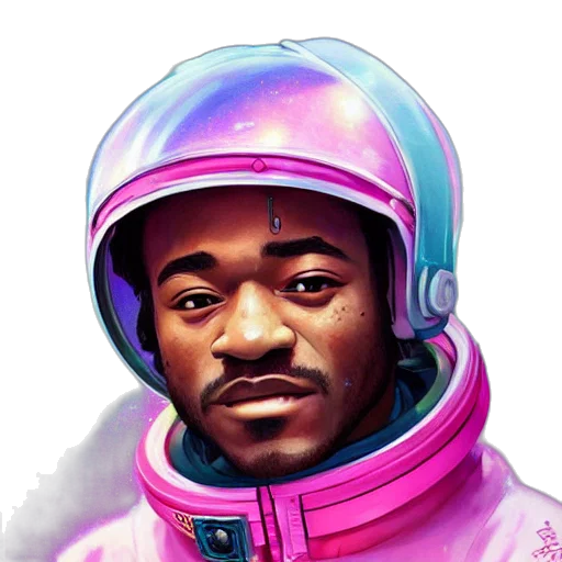 face, robot, concept art, vaporwave transparent PNG cut-out