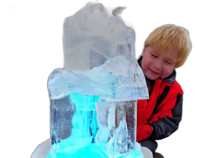 ice, sculpture, there, little transparent PNG cut-out