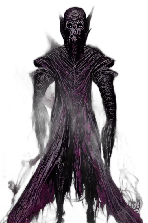 creature, mask, dress, staff transparent PNG cut-out