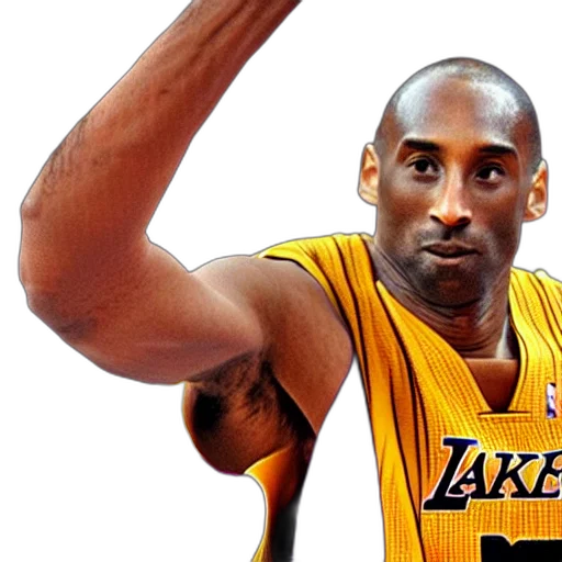 photorealistic, kobe, bryant, giving transparent PNG cut-out