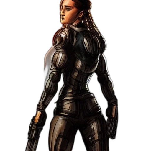 comic book art, concept art, cyberpunk, fantasy art transparent PNG cut-out