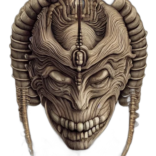 mask, face, creature, staff transparent PNG cut-out